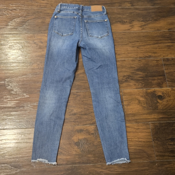 Judy Blue High Waist Tummy Control Side Slit & Fray Hem Skinny Denim 88682 1/25 - Picture 3 of 10